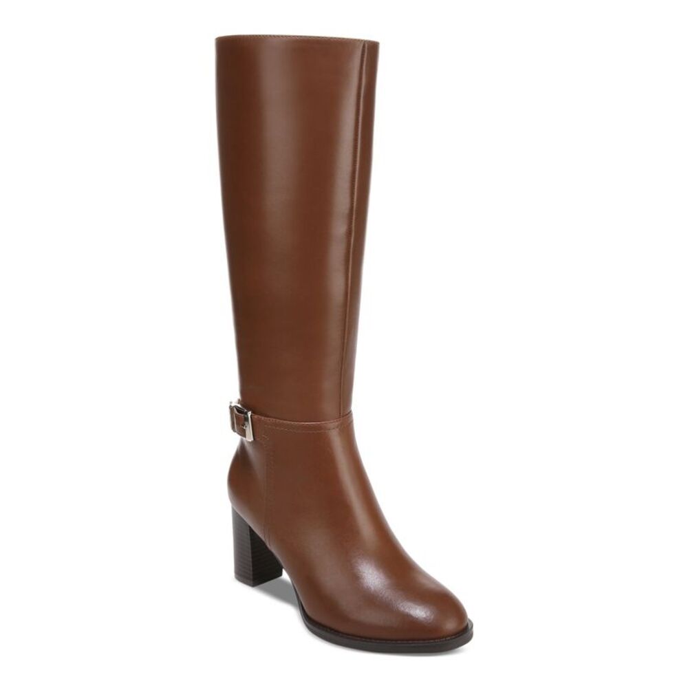 GIANI BERNINI Womens Brown Lennoxx Round Toe Stacked Heel Heeled Boots 9 M